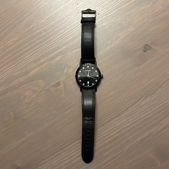 Bulova Black Watch with Silver Accents 98D124 - Picture 7 of 8